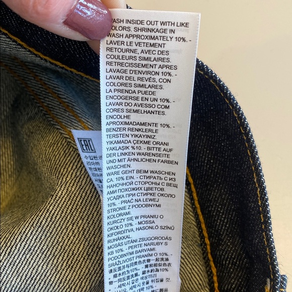 Levi's 501XX Men's Deep Indigo Straight Jeans Sz 34/34.  NWOT. Box11 - Picture 8 of 9